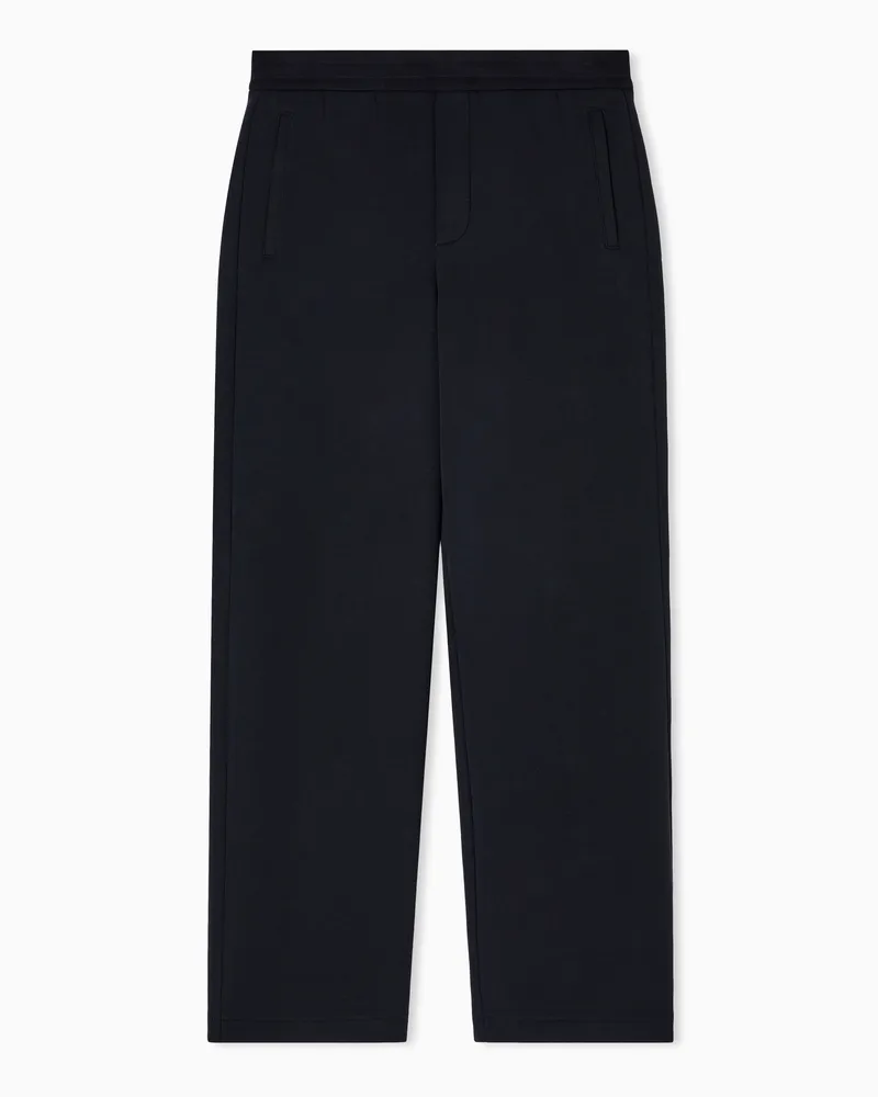 Emporio Armani ASV Jogginghose aus einer Mischung aus gebondetem Jersey und Lyocell Marineblau
