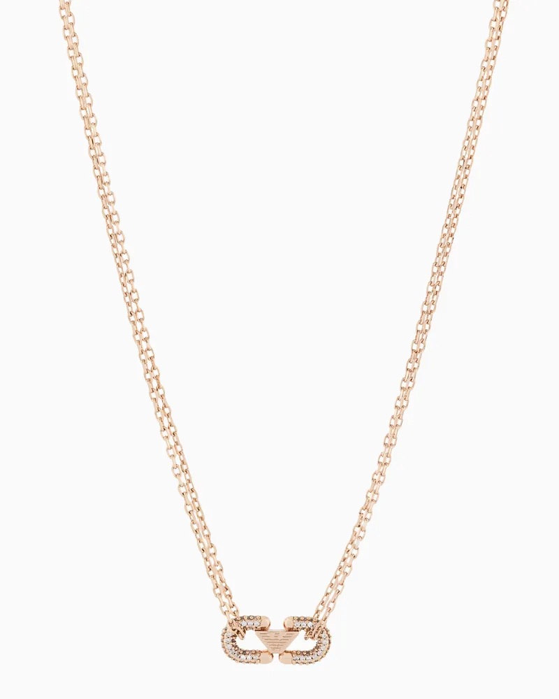 Emporio Armani Halskette aus Roségoldmessing Mehrfarbig