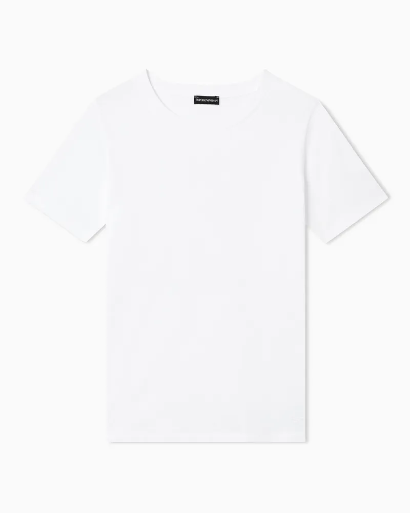 Emporio Armani T-Shirt aus Pima-Jersey Weiß