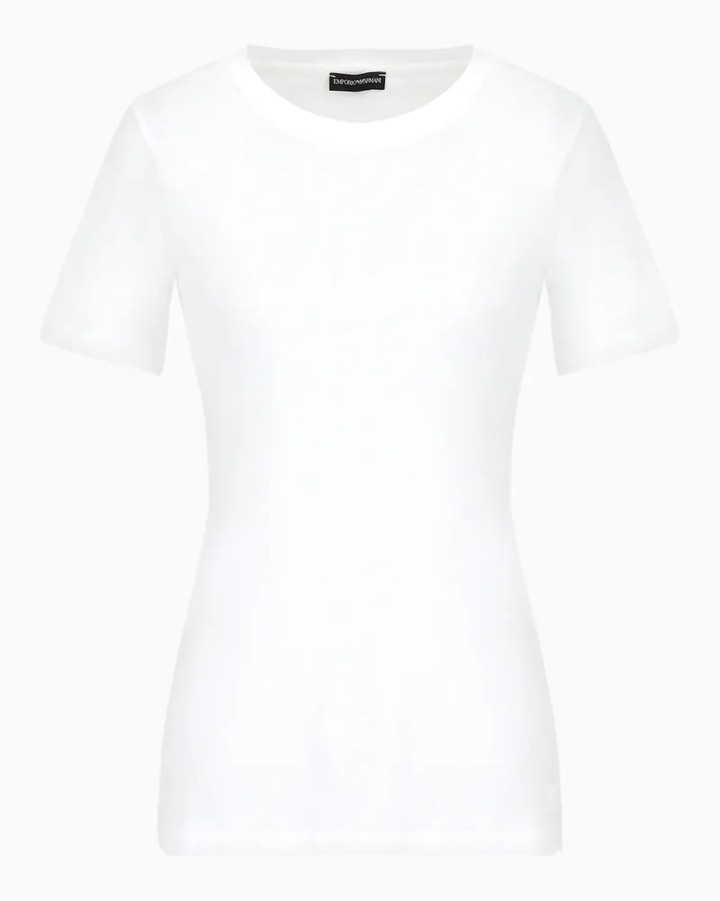 Emporio Armani T-Shirt aus Pima-Jersey Weiß