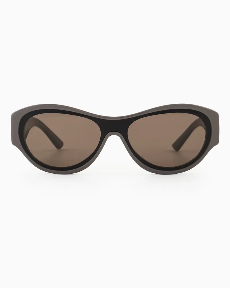 Emporio Armani Sonnenbrille mit unregelmäßig geformter Fassung für Damen 