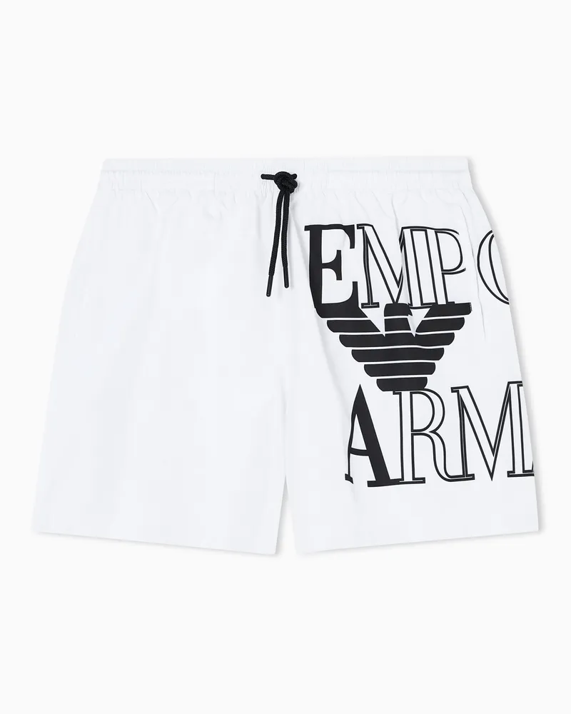 Emporio Armani Strand-Boxershorts Weiß
