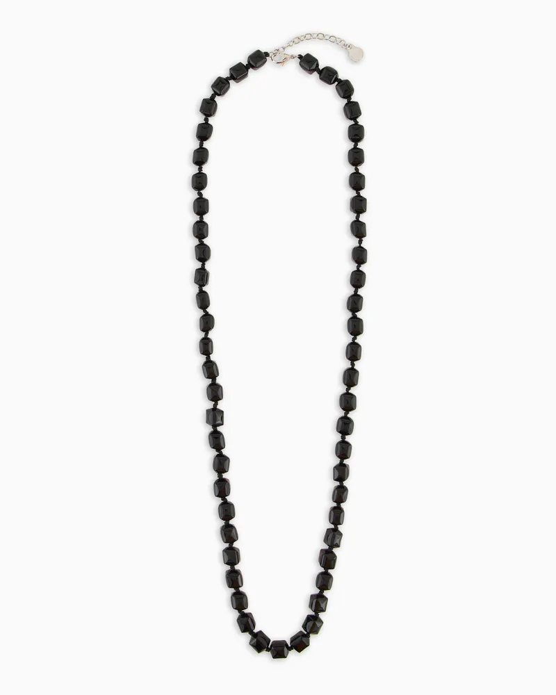 Emporio Armani Halskette mit facettierten Steinen Schwarz