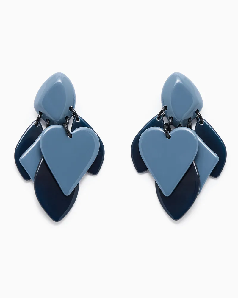 Emporio Armani Ohrringe mit Jeu de Cartes Anhänger Blau