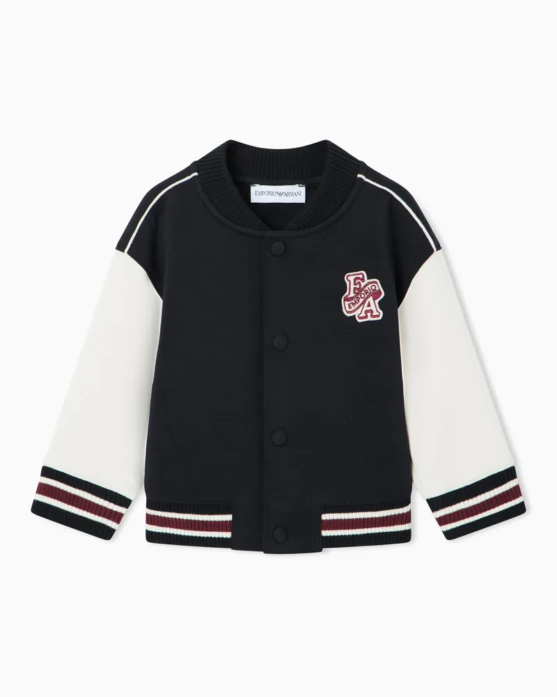 Emporio Armani College-Jacke aus Jersey im Regular Fit mit Druckknöpfen Marineblau