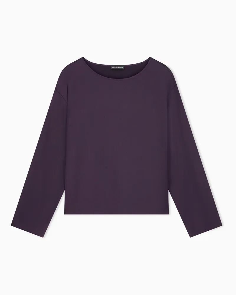 Emporio Armani Bluse aus Seidensatin Violett