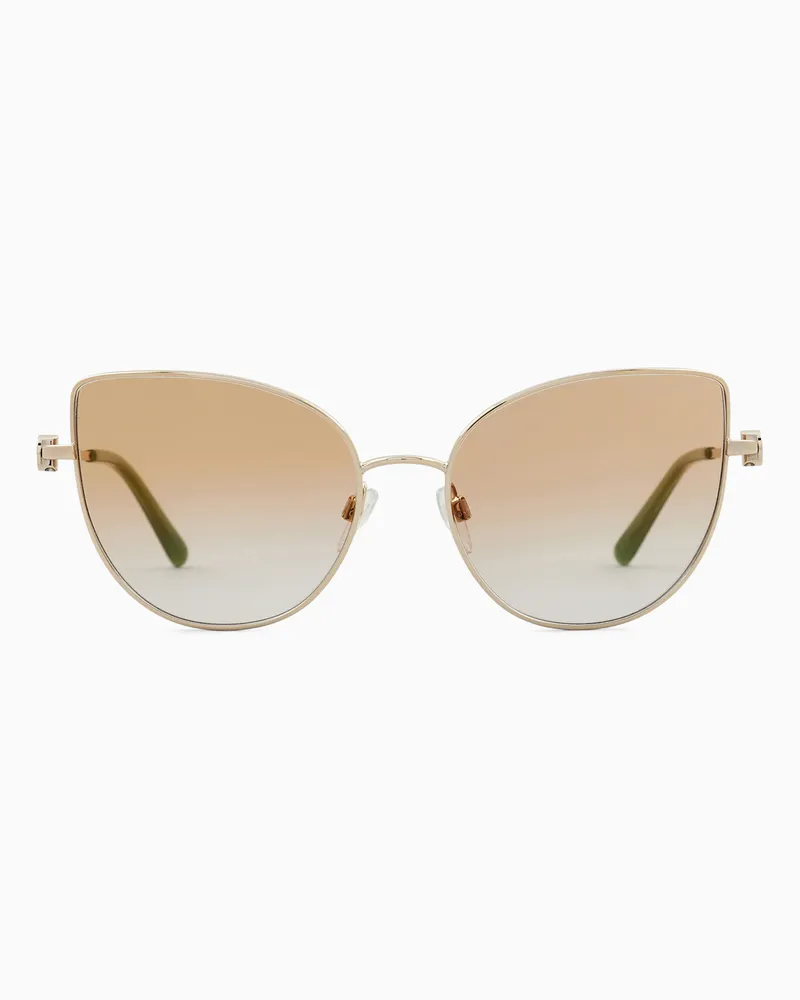 Emporio Armani Sonnenbrille mit Cat-eye-Fassung für Damen Goldfarben