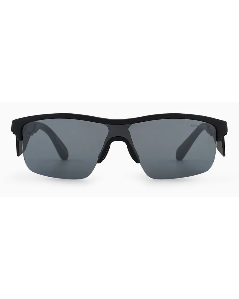 Emporio Armani Sonnenbrille mit Unregelmäßig Geformter Fassung Für Herren Schwarz