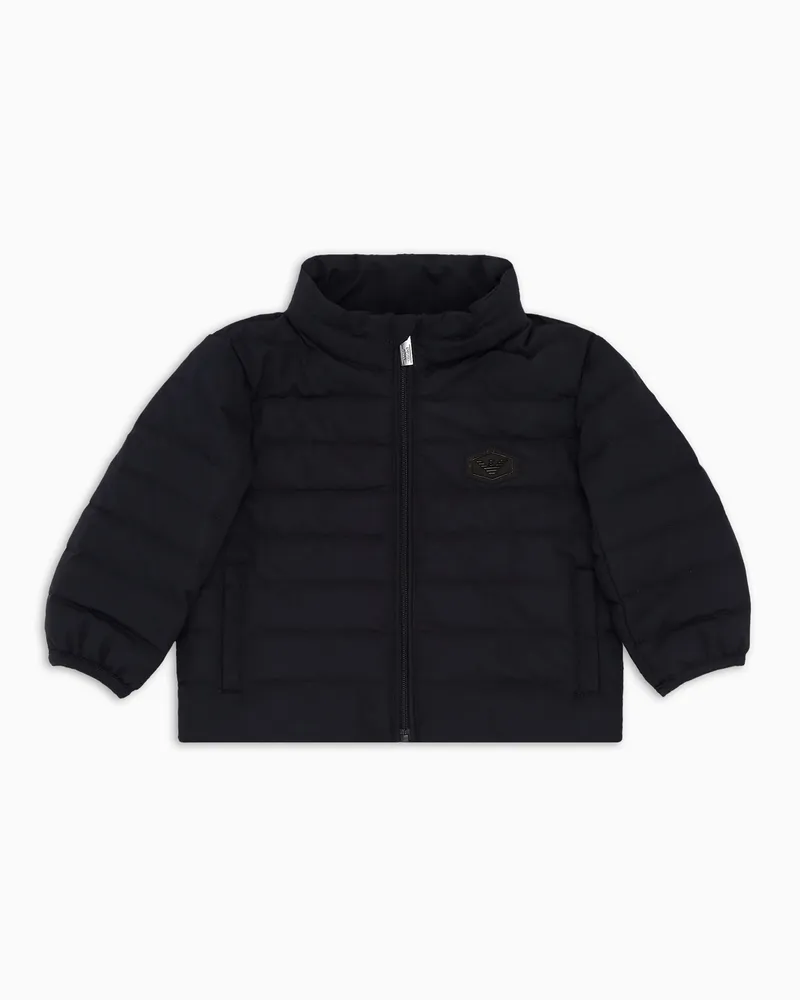 Emporio Armani ASV Gesteppte Daunenjacke aus Nylon mit recycelten Daunen Marineblau