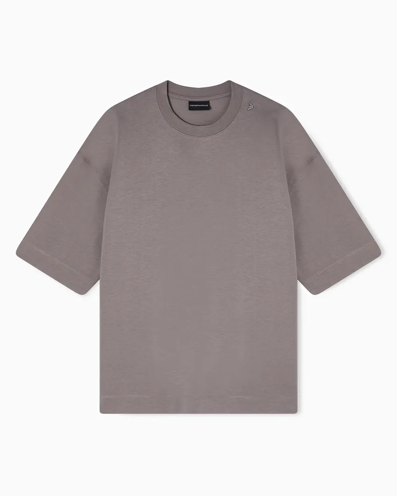 Emporio Armani Cotton jersey T-shirt Grau