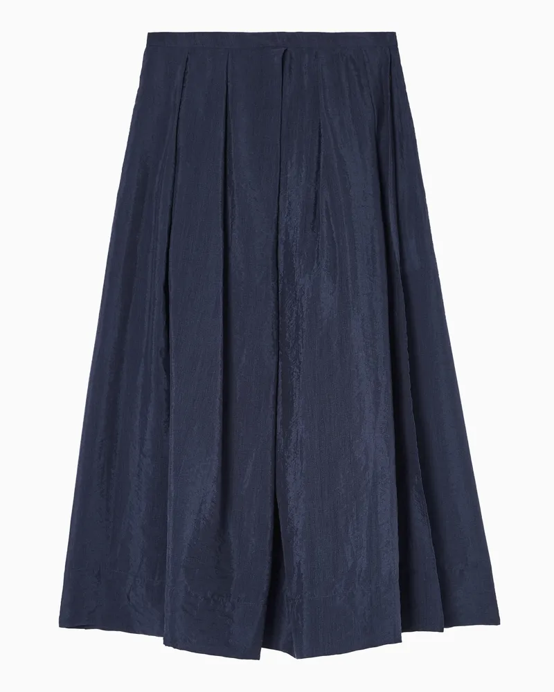 Emporio Armani Techno creponne skirt Blau