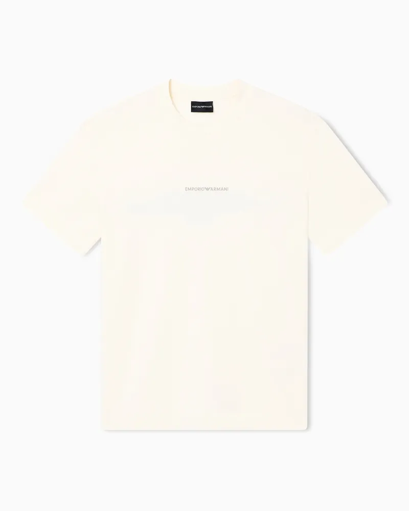 Emporio Armani Heavy single jersey T-shirt Beige