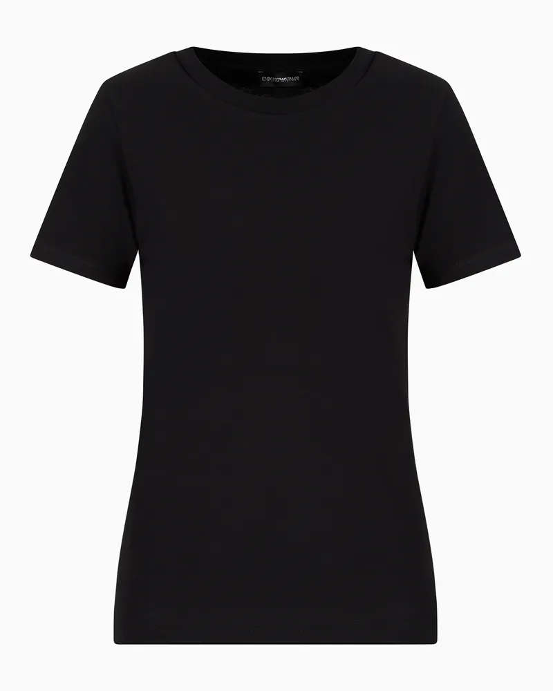 Emporio Armani T-Shirt aus Pima-Jersey Schwarz