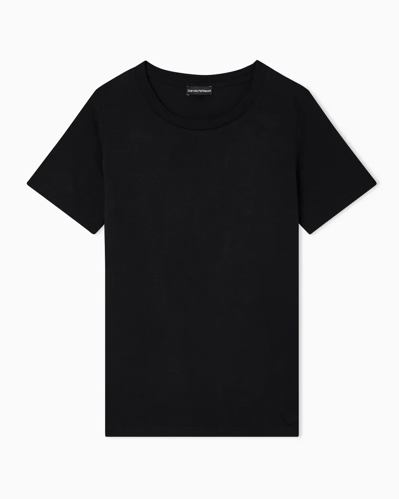 Emporio Armani T-Shirt aus Pima-Jersey Schwarz