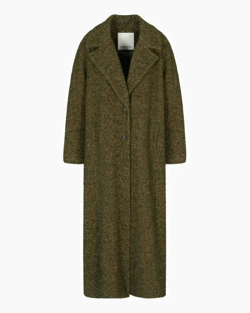 Emporio Armani Blouson aus Bouclé-Woll-Mischung aus der New York Sonderkollektion Grün
