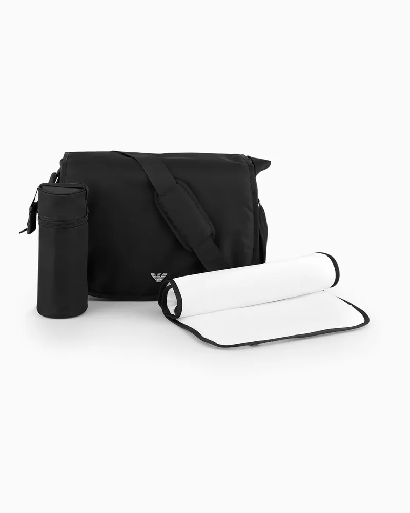 Emporio Armani Mummy Bag Set mit Adler-Plakette Schwarz