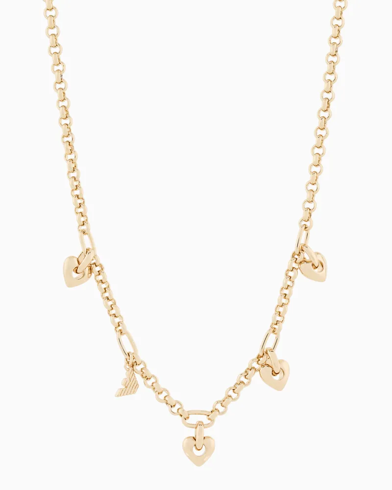 Emporio Armani Kette mit Anhänger aus Goldmessing Mehrfarbig
