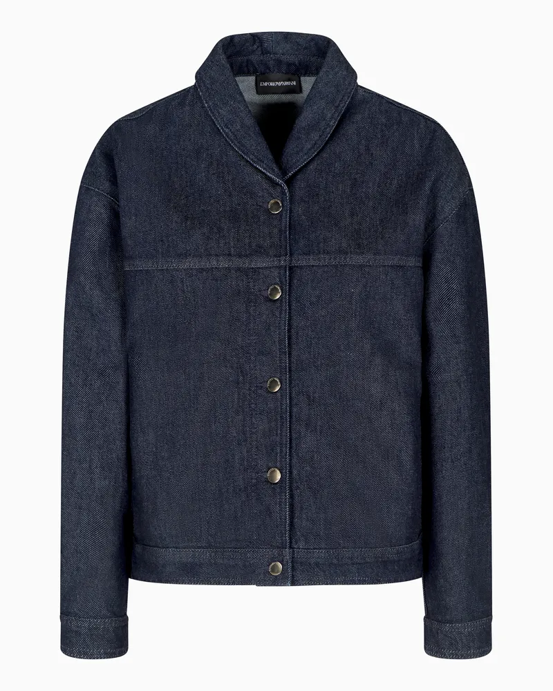 Emporio Armani 11,5 oz Denim-Jacke Blau