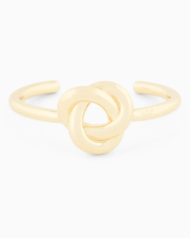 Emporio Armani Manschetten-Armband aus goldfarbenem Messing Mehrfarbig