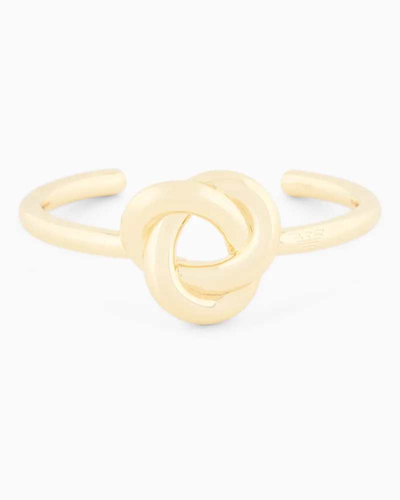 Emporio Armani Manschetten-Armband aus goldfarbenem Messing Mehrfarbig