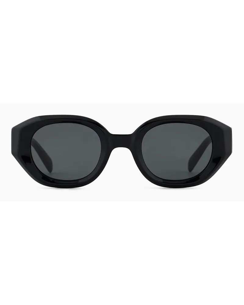 Emporio Armani Sonnenbrille mit Unregelmäßig Geformter Fassung Für Herren Schwarz