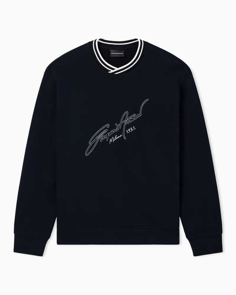 Emporio Armani French terry jersey sweatshirt Marineblau