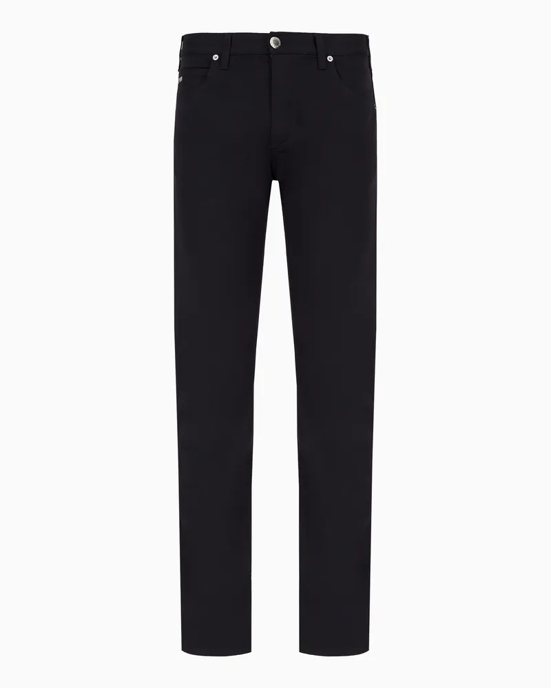 Emporio Armani Jeans J45 in Regular Fit aus Stretch-Gabardine Marineblau