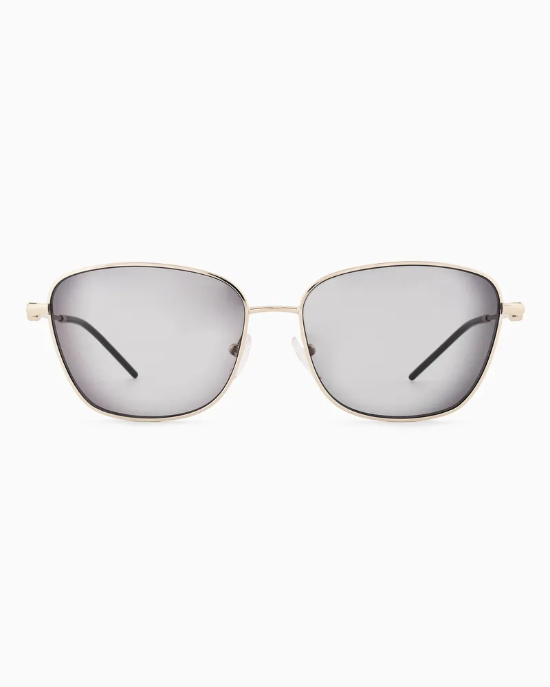 Emporio Armani Sonnenbrille mit unregelmäßig geformter Fassung für Damen 