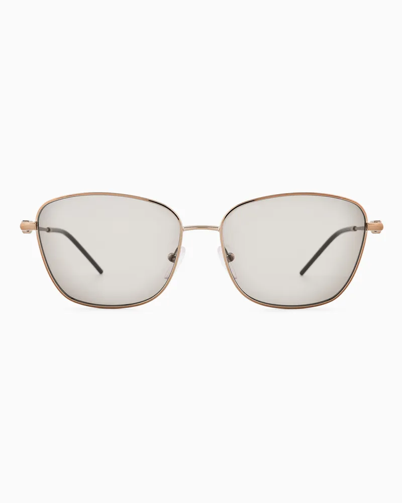 Emporio Armani Sonnenbrille mit unregelmäßig geformter Fassung für Damen 