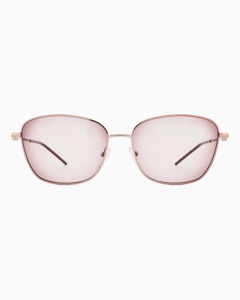 Emporio Armani Sonnenbrille mit unregelmäßig geformter Fassung für Damen 