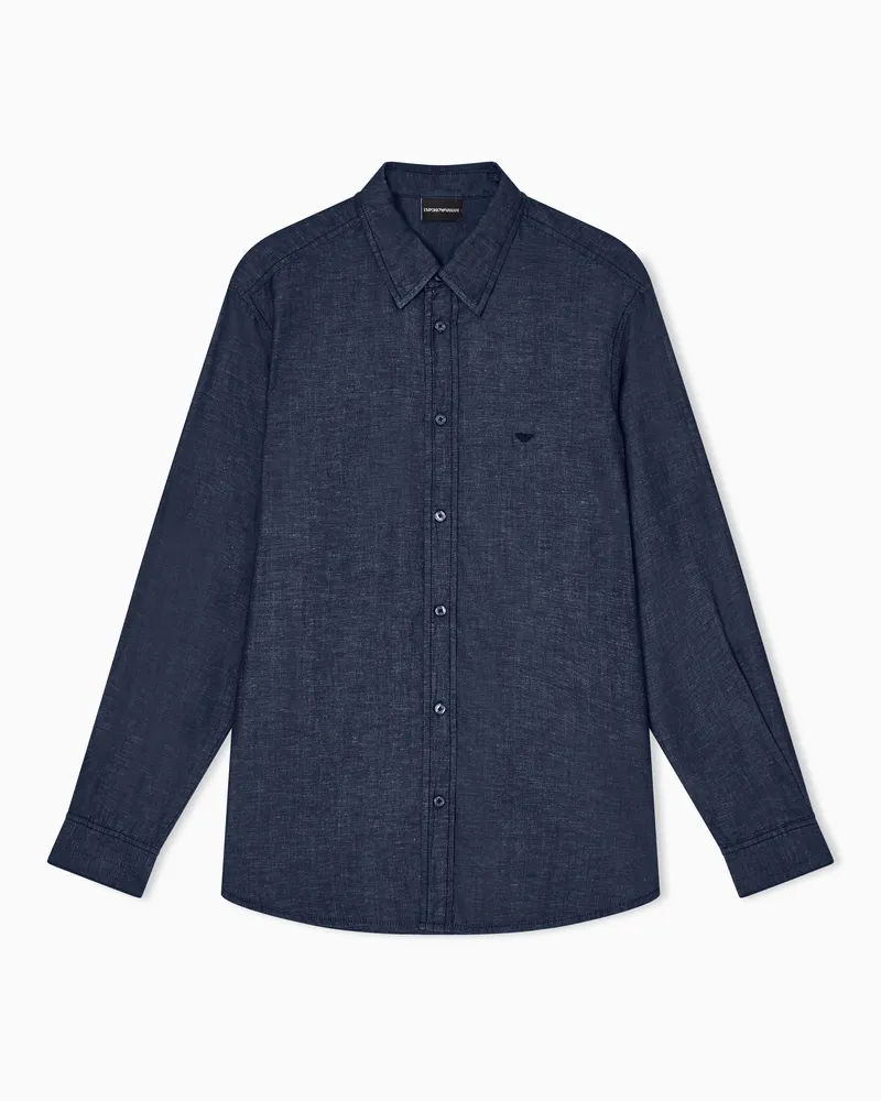 Emporio Armani Lässige Hemden Blau