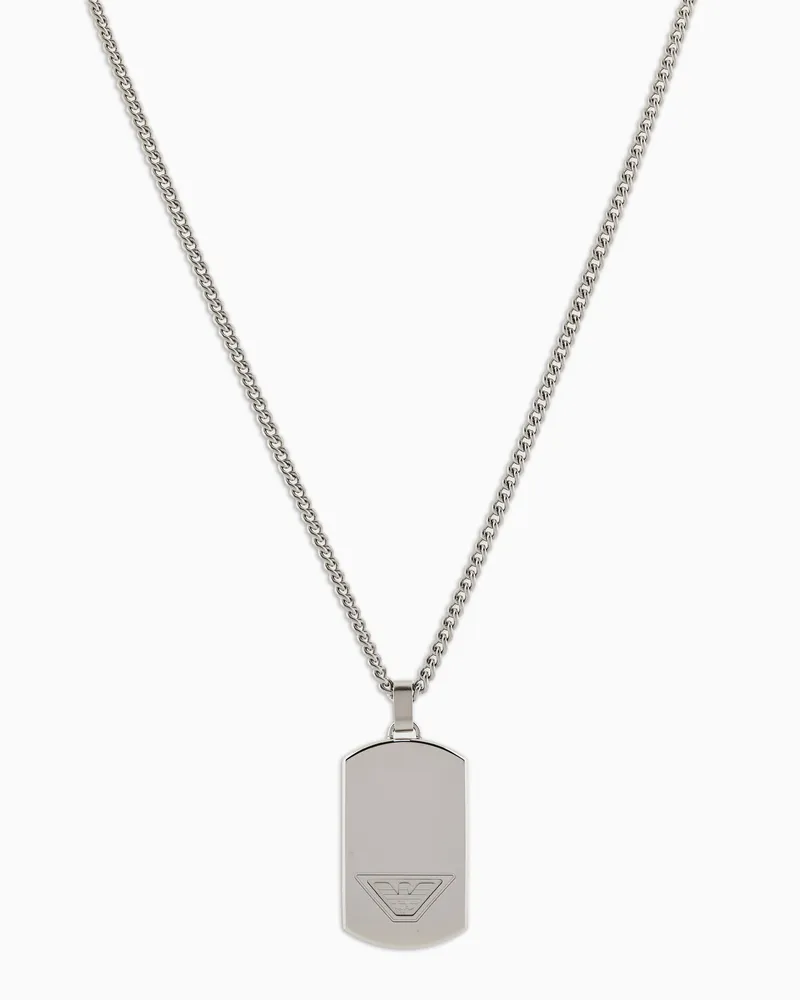 Emporio Armani Kette mit Plakette aus Edelstahl Mehrfarbig