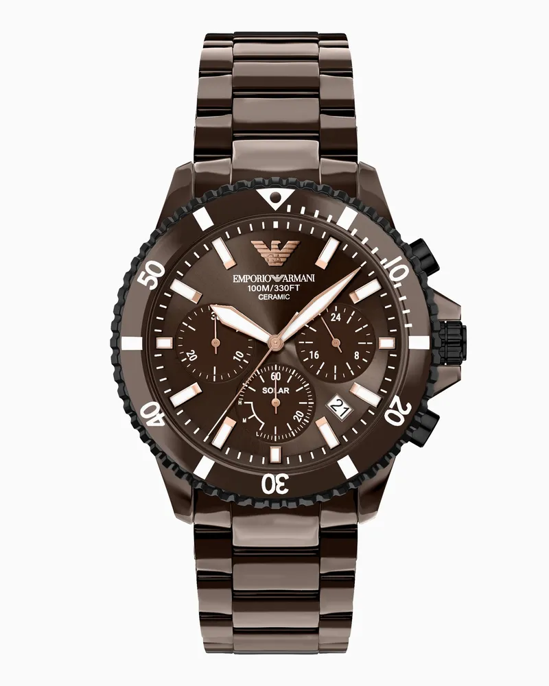 Emporio Armani World Explorer Chronograph mit Solarbetrieb Mehrfarbig