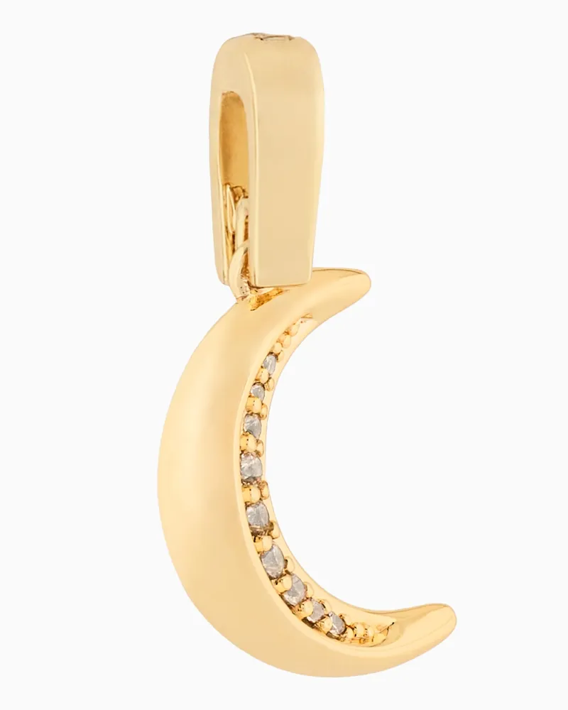 Emporio Armani Goldfarbener Messing-Anhänger Mehrfarbig