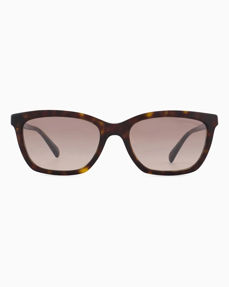 Emporio Armani Sonnenbrille für Damen mit Cat-Eye-Fassung Braun