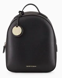 Emporio Armani Rucksack In Strukturierter Optik mit Anhänger Blumenmotiv