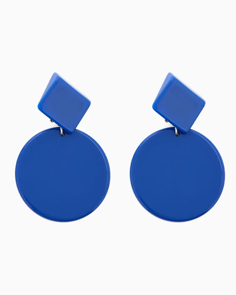 Emporio Armani Maxi-Ohrhänger mit rundem Design Blau