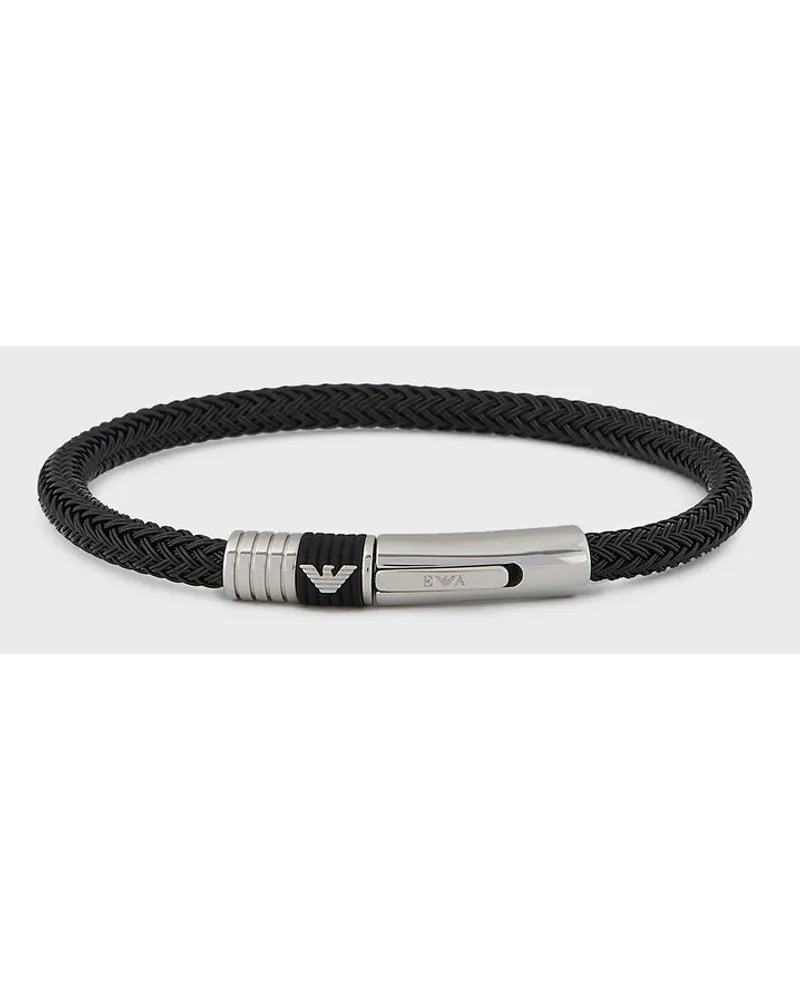 Emporio Armani Armband Für Herren aus Edelstahl Schwarz