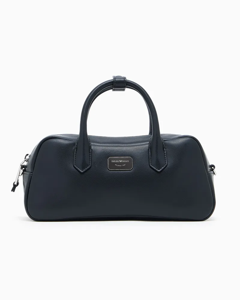 Emporio Armani Soft leather satchel bag Schwarz