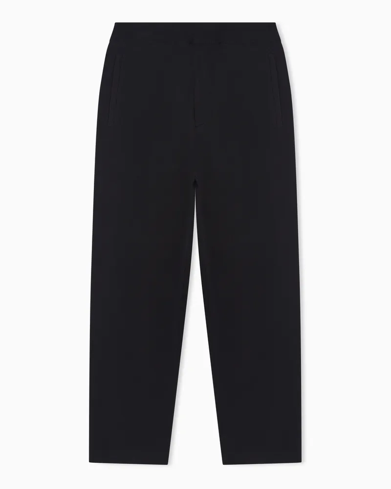 Emporio Armani Icon ASV Hose mit elastischem Bund aus Heavy Jersey Grau