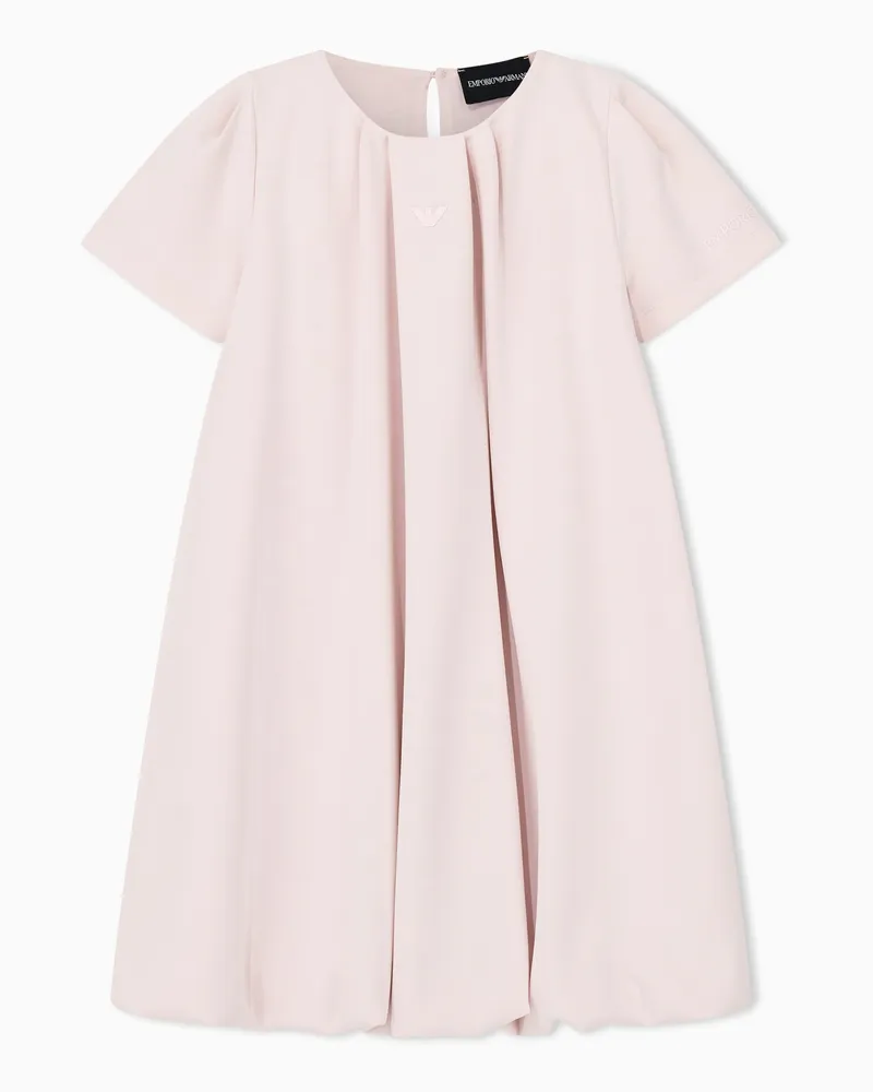 Emporio Armani Regular Fit Kurzarmkleid aus Modaljersey mit Faltendetail Pink