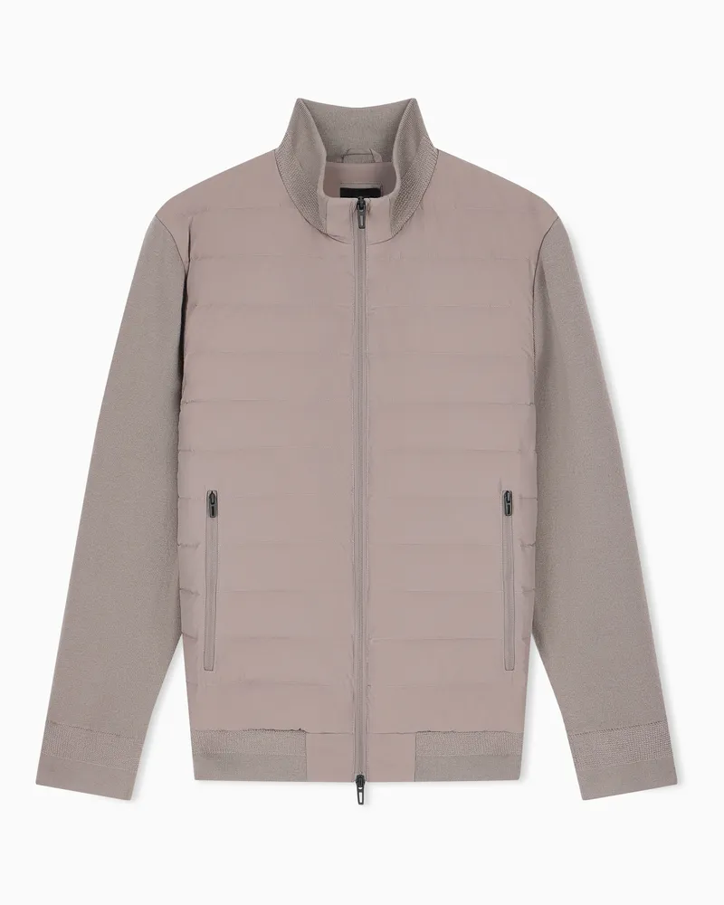 Emporio Armani Daunenjacke Essential mit Regular Fit aus Stretch-Nylon Beige