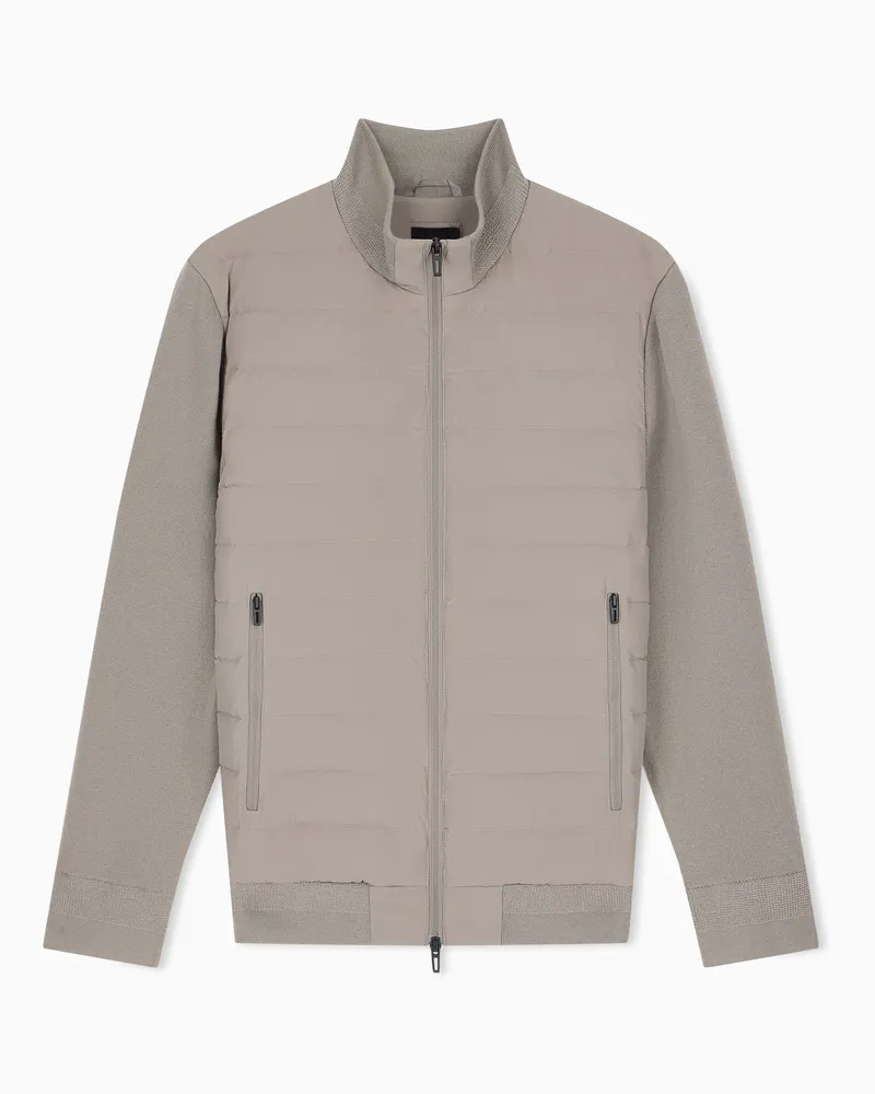 Emporio Armani Daunenjacke Essential mit Regular Fit aus Stretch-Nylon Beige
