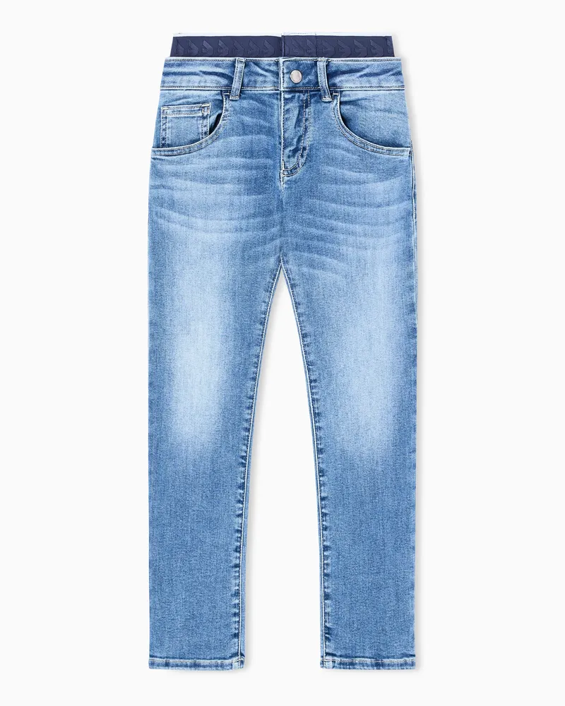 Emporio Armani Jeans aus Denim mit elastischem Bund Blau