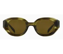 Sonnenbrille mit Unregelmäßig Geformter Fassung Für Herren