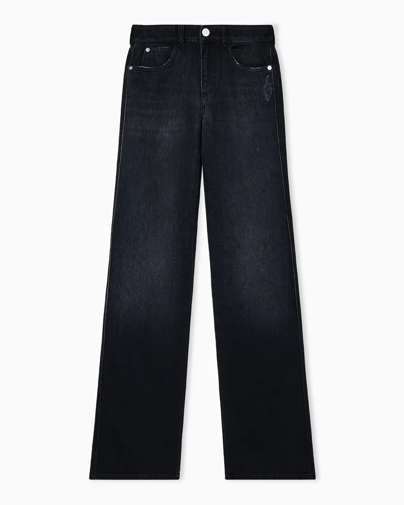 Emporio Armani J9D Slim Fit-Jeans aus Denim in Vintage-Optik Schwarz