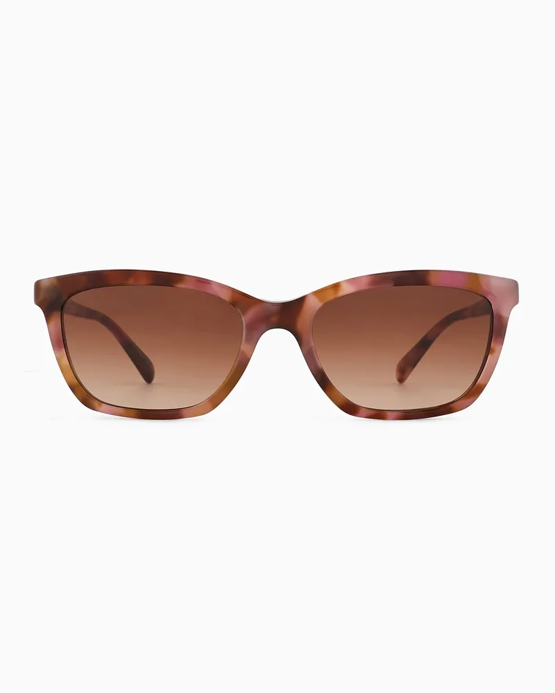 Emporio Armani Sonnenbrille für Damen mit Cat-Eye-Fassung Rot