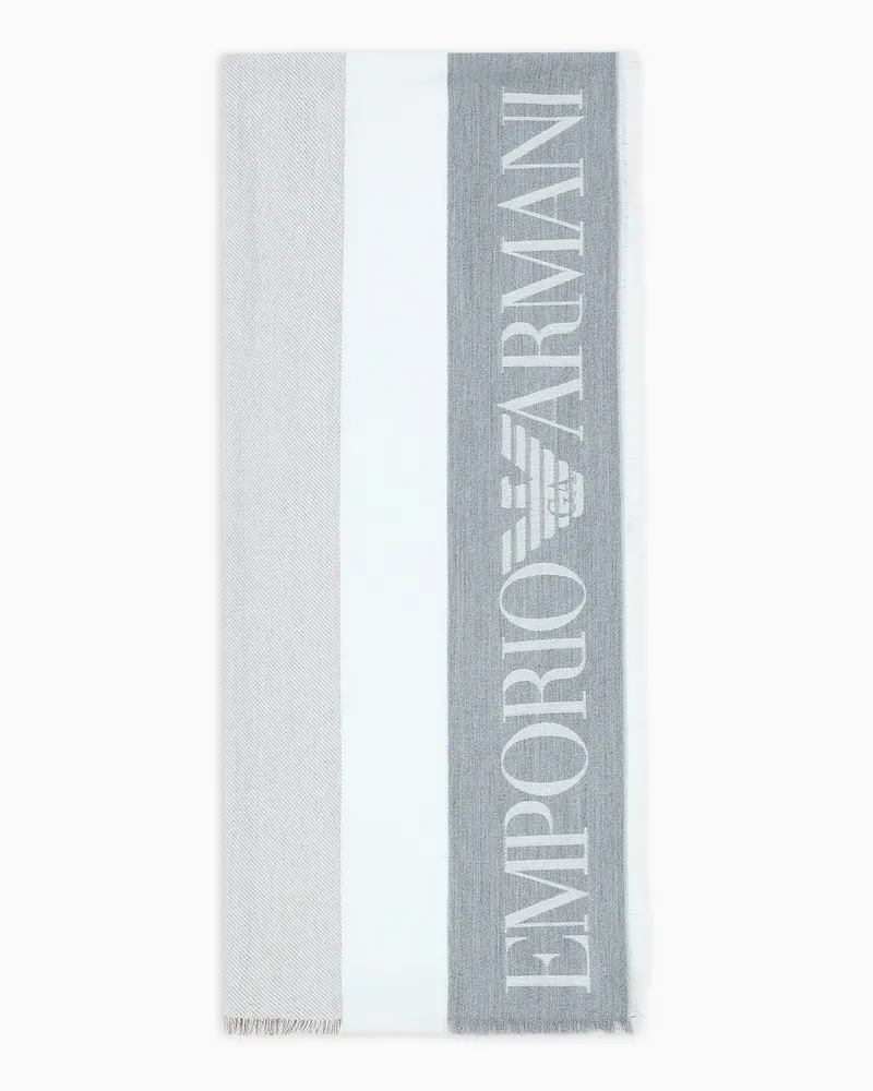 Emporio Armani Stola mit mehrfarbigen vertikalen Bändern Beige