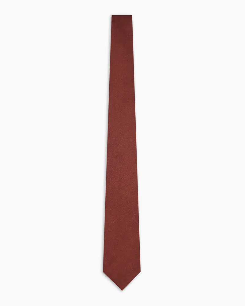 Emporio Armani Pure silk jacquard tie Burgunderrot
