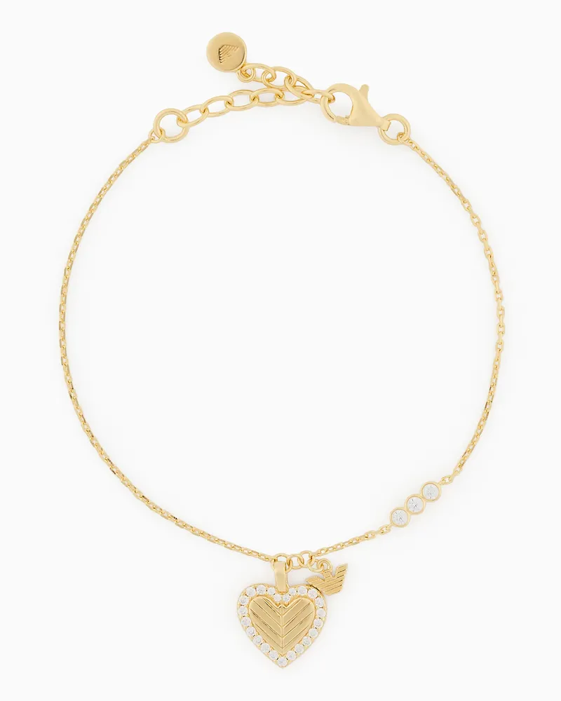 Emporio Armani Glieder-Armband aus goldfarbenem Sterlingsilber Mehrfarbig